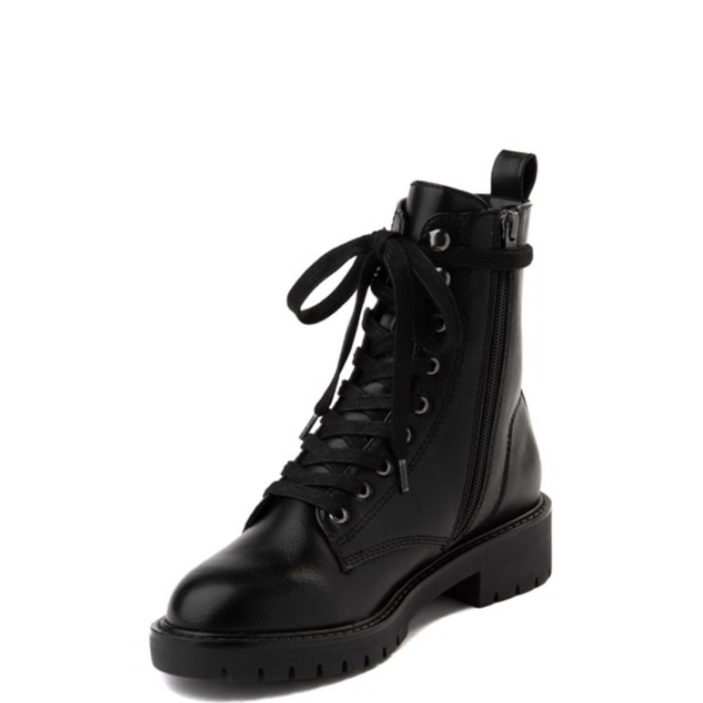 Womens Madden Girl Parker Combat Boot - Black